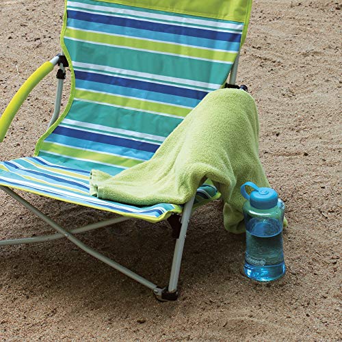 Coleman Utopia Breeze Lightweight Beach Chair with Cup Holder, Comfortable Portable Outdoor Chair with Carry Bag, Supports...