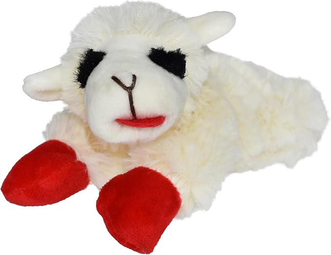 Multipet Lamb Chop Dog Plush Toy - Squeaky Toy for All Dogs - Extra Soft Plush - Stuffed Animal Dog Toy for Cuddling & Pla...