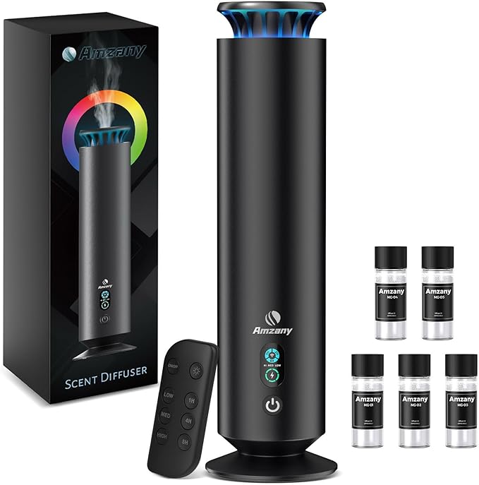 Waterless Scent Diffuser Kit,Scent Diffuser with 7 Lights and Breathing Lights Modes,Max Coverage 2000 sq.ft.Home,Offices,...