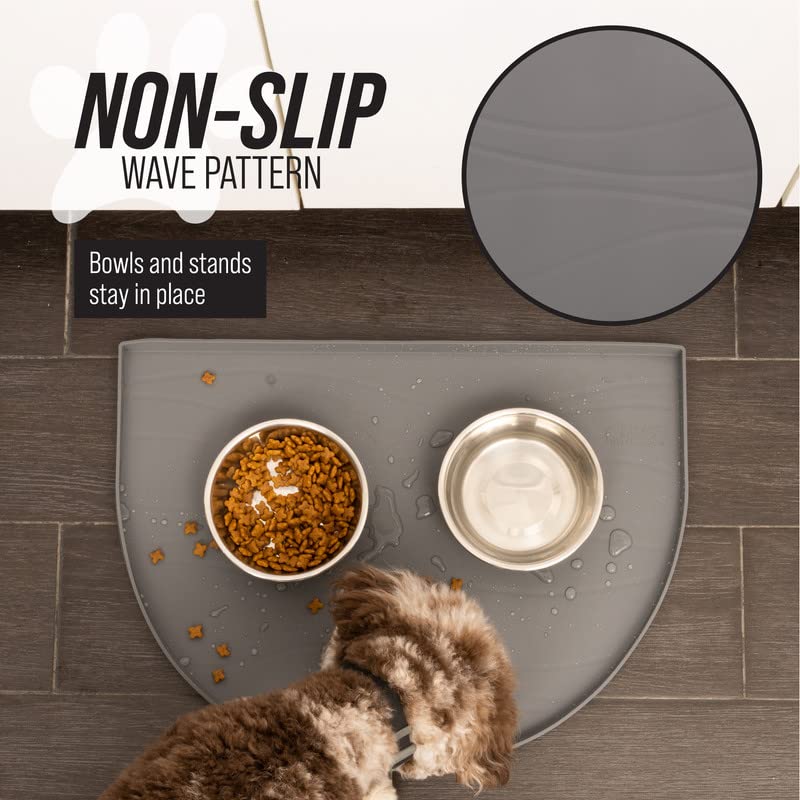 Leash Boss Fountain Mat, Silicone Water Mat Designed for Pet Fountains, Dog Gravity Water Bowls, Mats for Automatic Dispen...