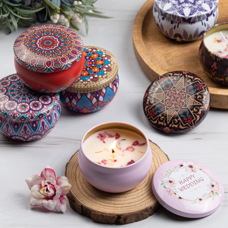Scented Candles Gift Set 4 Pack Gift Box Soy Wax Candles for Home Aromatherapy Candle Set Birthday Gifts Women(Black Fores...