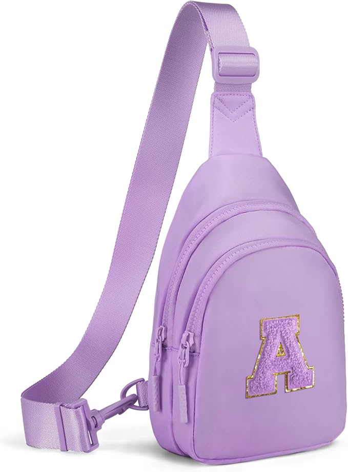 Viverte Small Initial Sling Bag for Girls & Women - Cute Crossbody Fanny Pack Gift