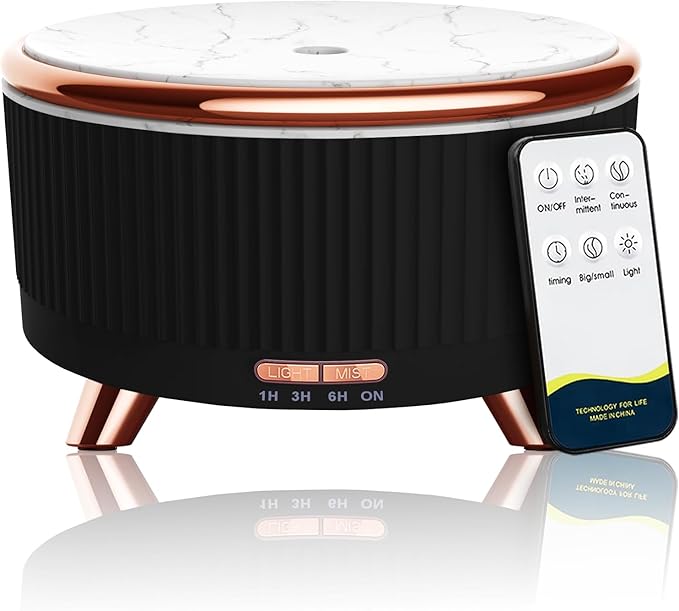 Diffusers for Essential Oils Large Room, 500ml Aromatherapy Diffuser Cool Mist Humidifier with Remote Control,7 Colors Lig...