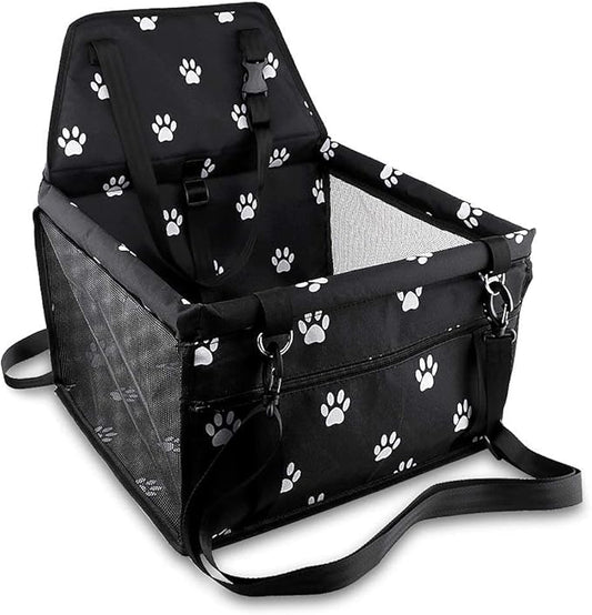 Petbobi Pet Reinforce Car Booster Seat for Dog Cat Portable and Breathable Bag with Seat Belt Dog Carrier Safety Stable fo...