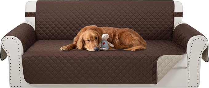 Luxshare Home Reversible Couch Cover for 3 Cushion Couch Sofa Cover Washable for Pet Friendly with Elastic Straps Water Re...