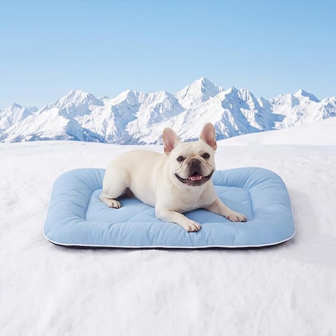 ZOMISA Cooling Dog Bed Q-MAX >0.5, Cooling Mat for Small Medium Dogs, Cold Pad for Summer Puppy with Chill Breathable Wash...