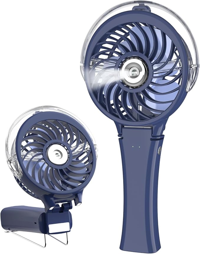 HandFan Upgraded Portable Handheld Misting Fan, Rechargeable Personal Mister Fan, Spray Water Mist Fans, Mini Cooling Hand...