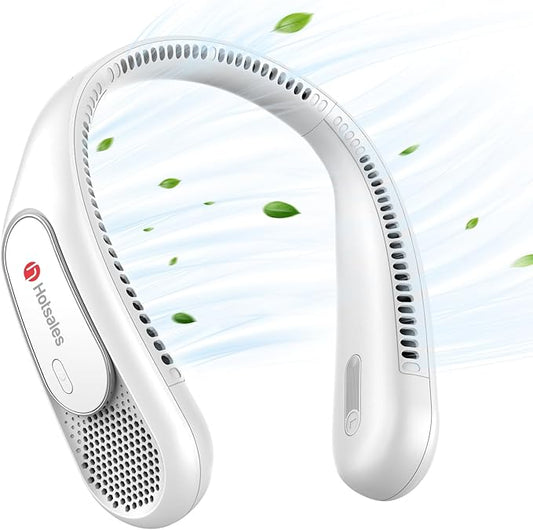 Hotsales Neck Fan, Hands Free Bladeless Neck Fans Portable Rechargeable, 6000 mAh Battery Operated Wearable Personal Fan, ...