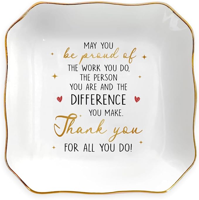 Appreciation Gift for Mom on Mothers day Birthday 2026 - Thank You Gifts for Mom Women, Inspirational Ring Jewelry Dish, R...
