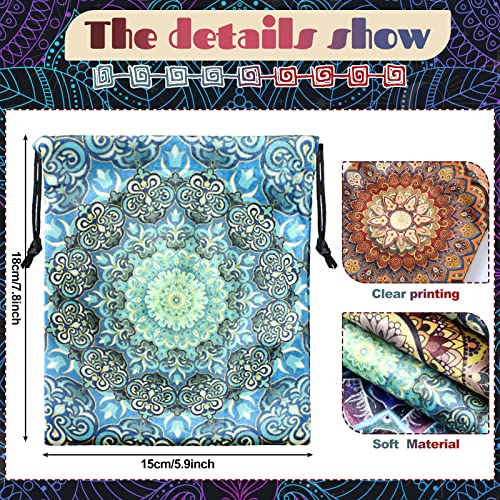 6 Pcs Velvet Storage Bag Dice Storage Bag Drawstring Tarot Card Holder Bag Jewelry Pouch Enthusiasts Hand Gift Bags, 7.1 x...