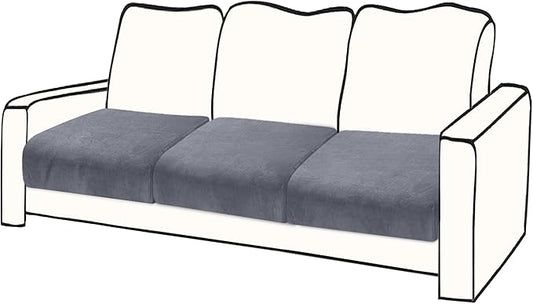 BT.WA Couch Cushion Cover Velvet 3 Pieces Seat Cushion Cover Stretch Sofa Covers Separate Sectional Sofa Slipcovers Furnit...
