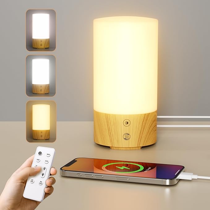 Bakzon Light Therapy Lamp 10000 Lux, UV-Free Sun Lamp with 4 Brightness Levels & 3 Color Temperatures, Full Spectrum Dayli...