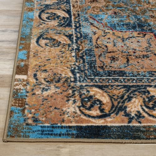 Superior Indoor Non-Slip Area Rug or Runner, Modern Overdyed Machine Washable Rugs, Home Floor Decor For Entryway, Office,...