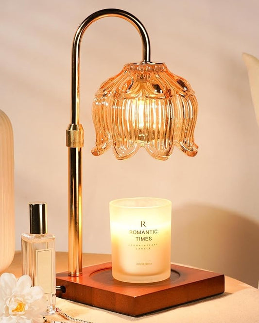 Flower Candle Warmer Lamp with Timer & Dimmer, Adjustable Height Candle Warmer, Mothers Day Birthday Gifts for Women Mom, ...