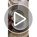 Famiware Star Dinnerware Sets, Plates and Bowls Set for 4, 12 Pieces Ribbed Dishes - Chip and Scratch Resistant, Microwave...