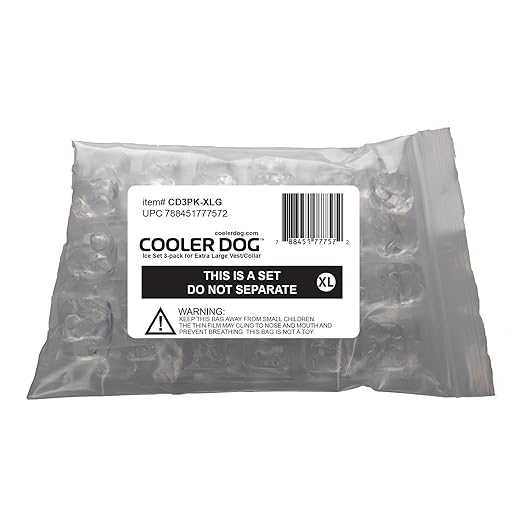 CoolerDog Replacement Ice Set for Cooling Vest & Collar – Extra Large (3 Pack)