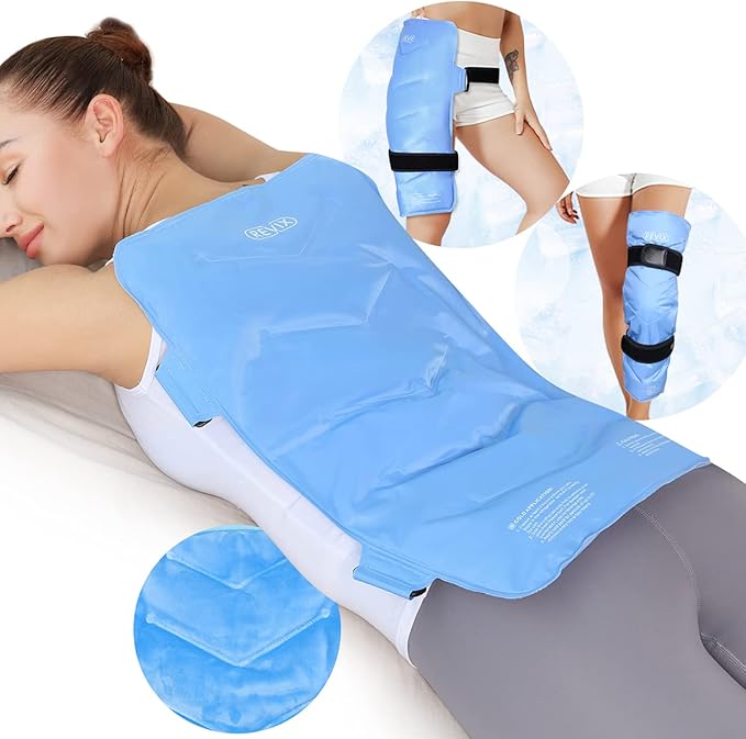 REVIX XXL Full Back Ice Pack Wrap, Reusable Gel Cold Compress for Upper and Lower Back, Long-Lasting Flexible Ice Pack for...