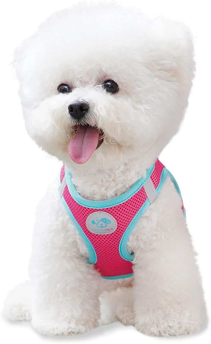PHOEPET Step-in Dog Harness,Reflective Adjustable Dog Vest Harness, Soft Pet Walking Jacket with 2 Metal Leash Hooks for D...