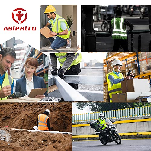 ASIPHITU Reflective Safety Vest for Men Women Construction Vest Meet ANSI/ISEA Standard