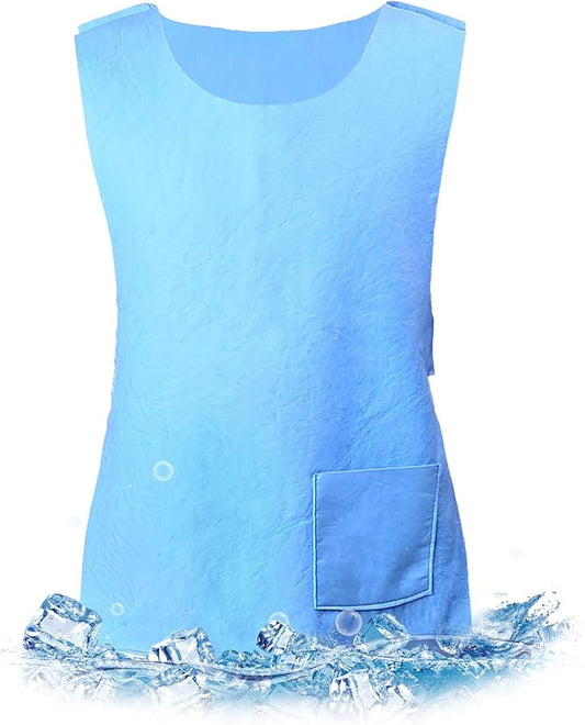YCWF Cooling Ice Vest for Men Women,PVA Water Activated Evaporative Cool Cold Vest for Hot Weather Working Running
