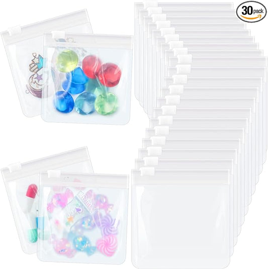 24 Pieces Pill Pouch Bags Zippered Set Reusable Translucent Medicine Organizer Sealing Travel Plastic Bags with Slide Lock...