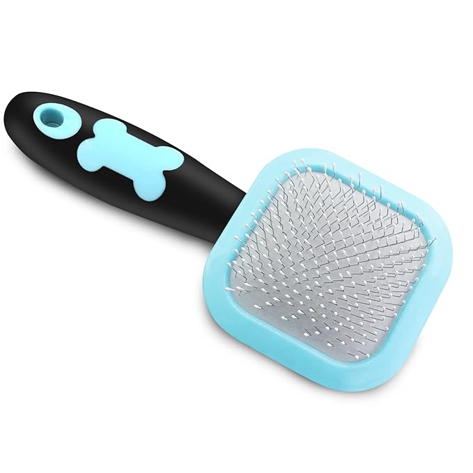 PETPAWJOY Slicker Brush, Dog Brush Gently Cleaning Pin Brush For Shedding Dog Hair Brush For Small Dogs Puppy Yorkie Poodl...