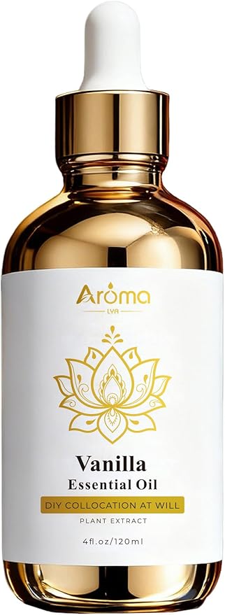 100% Pure Vanilla Essential Oil, 4 Fl Oz, Vanilla Oil for Diffusers, Home Fragrance & Aromatherapy, Essential Oils for Dif...
