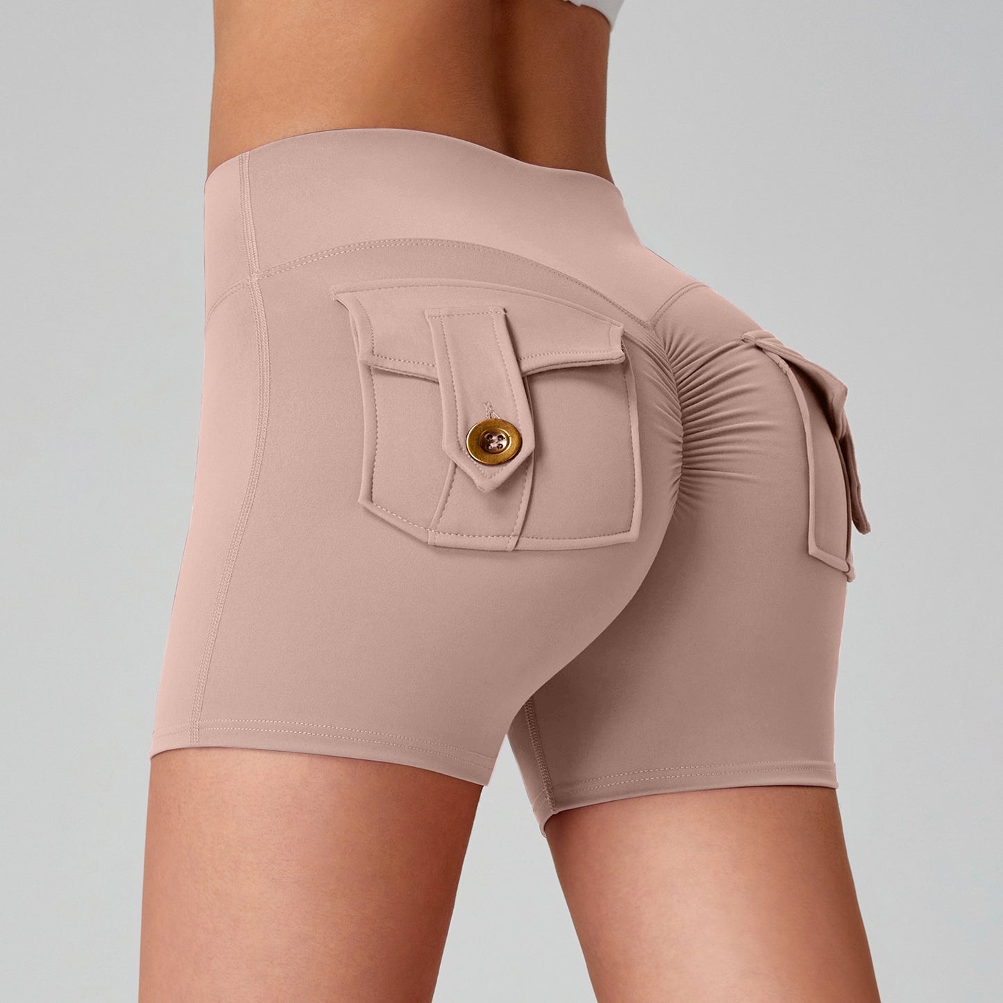 Sports Fitness Workwear Pocket Training Peach Quick-dry Butt-lifting Yoga Pants