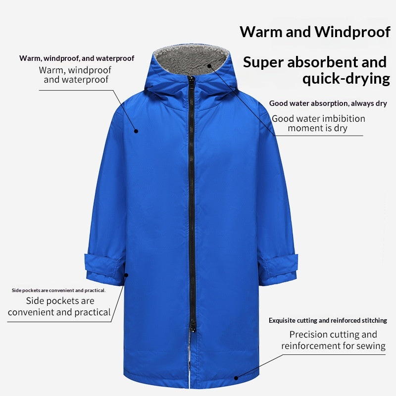 Outdoor Thermal Jacket Swimming Training Bathrobe