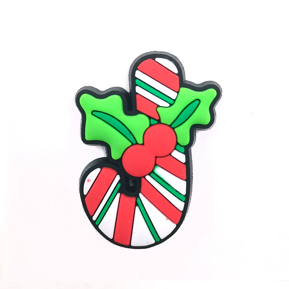 Christmas Accessories PVC Soft Rubber Shoe Buckles