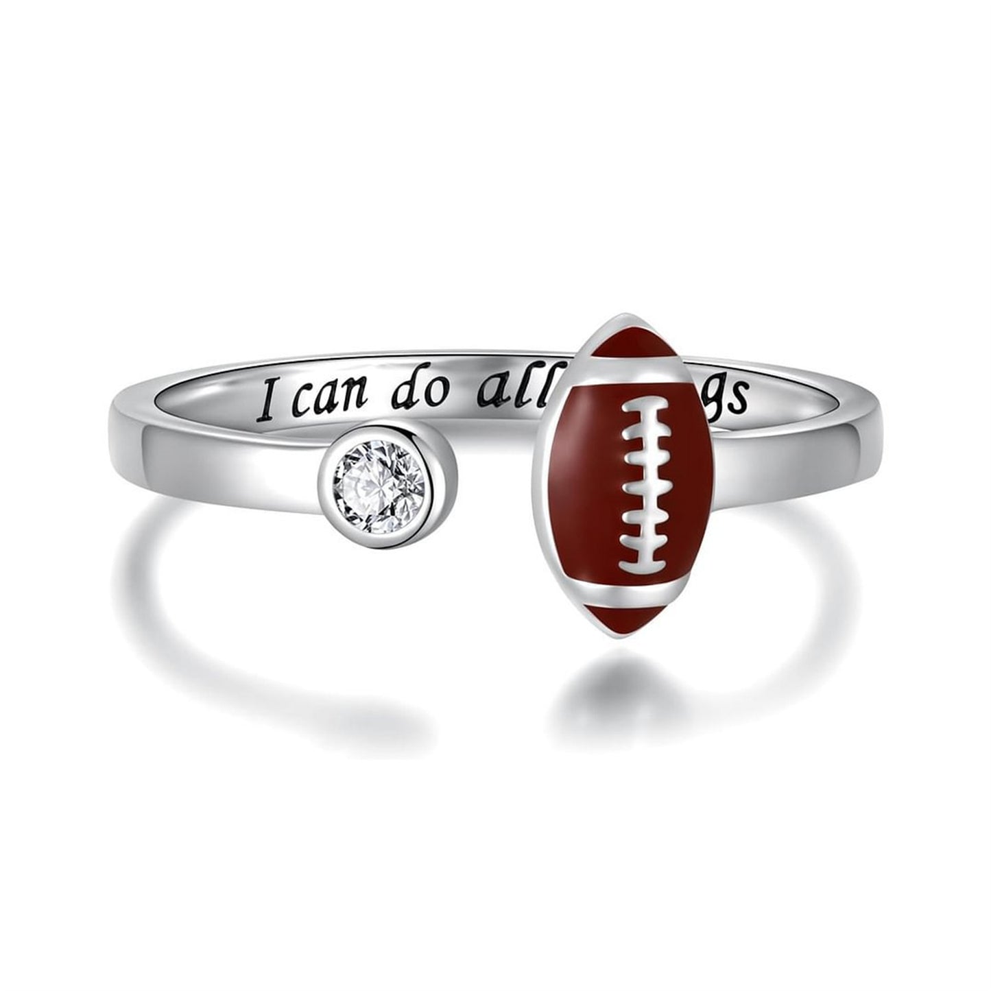 Personalized Fashion Football Diamond Ring