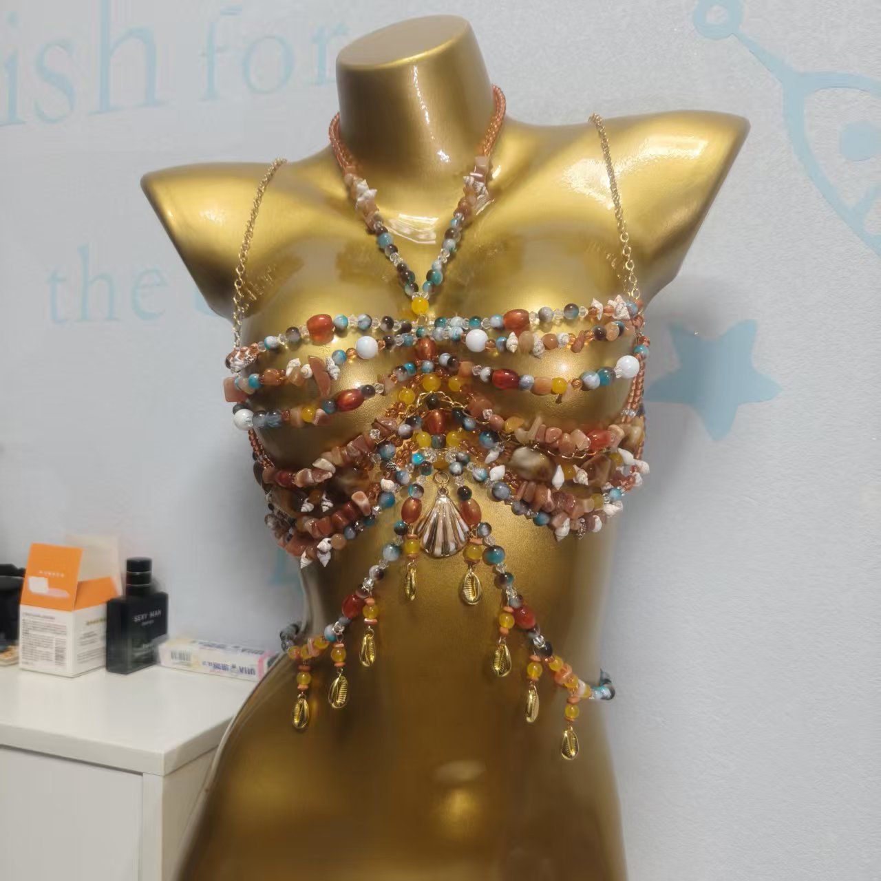 Womens Top Small Vest Body Chain