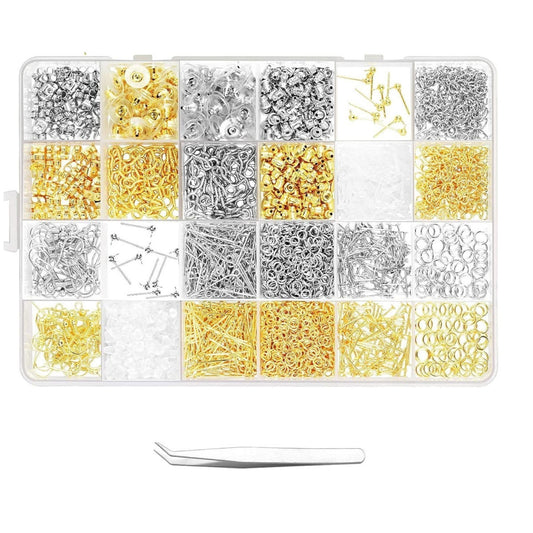 Jewelry-Making Set With Storage Box, 350-Piece Earring-Making Kit, Jewelry Repair Kit For DIY Creations, Ideal For Party Planning & Party Gifts