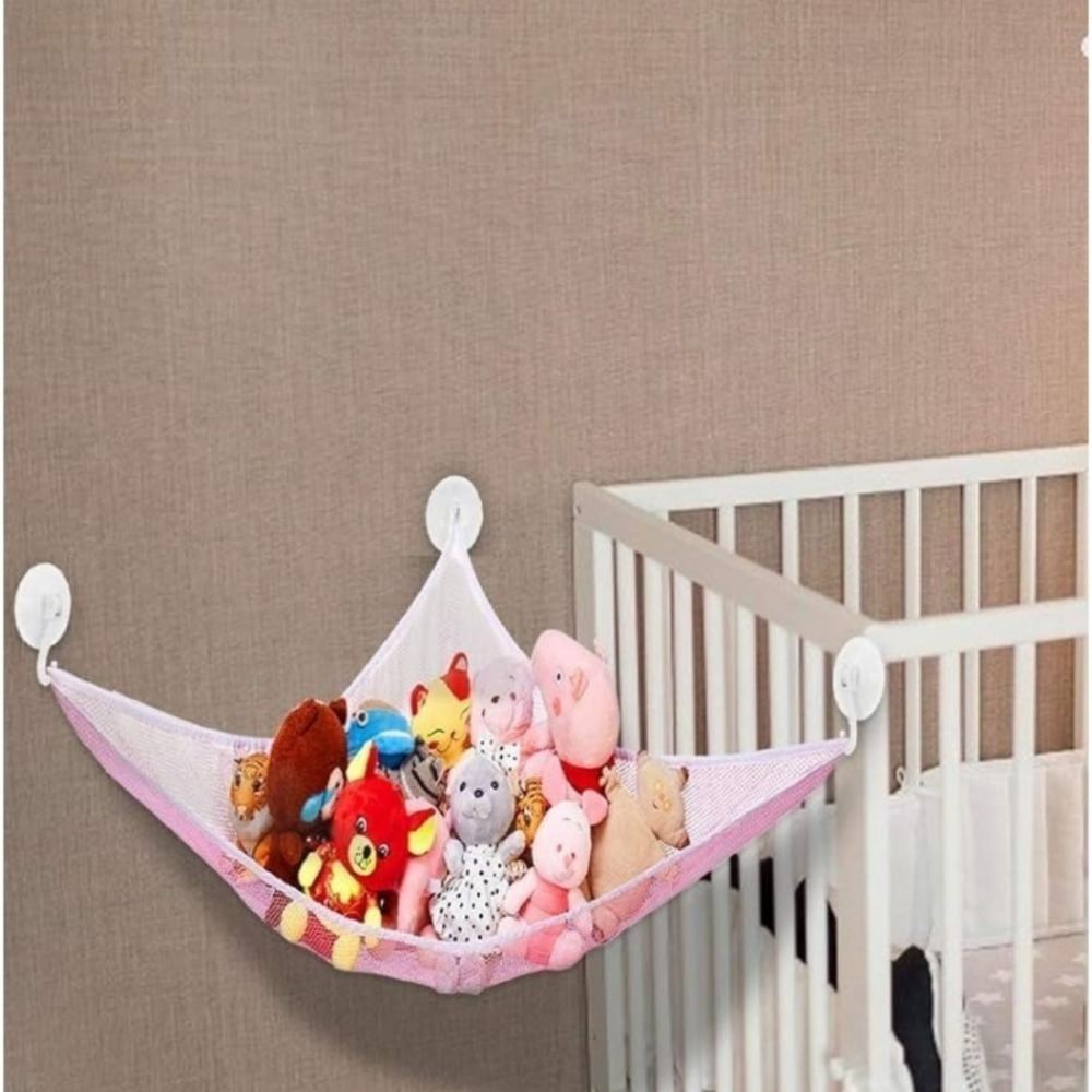 Pink Hammock, Large Storage Net With Hooks, Bedroom Hammock, Suitable