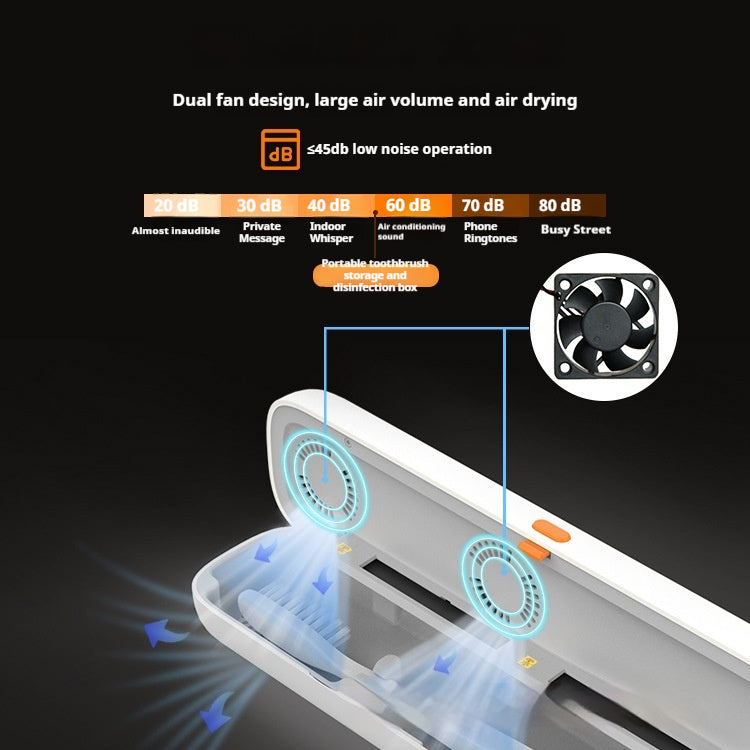 Toothbrush Disinfection Box Travel UV Smart Heating