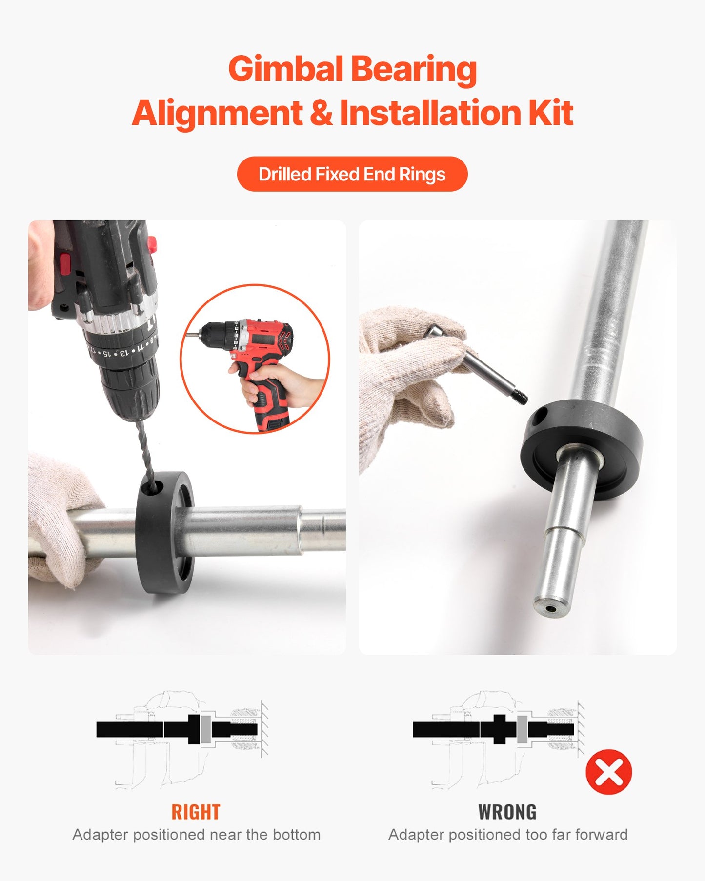 Mercruiser Alignment Tool & Gimbal Bearing Puller Set, Compatible With Mercruisers, OMC, Volvo Cobra Bell Housings, Engine Alignment Bearing Puller Seal Bellow Expander Tools Puller Installer