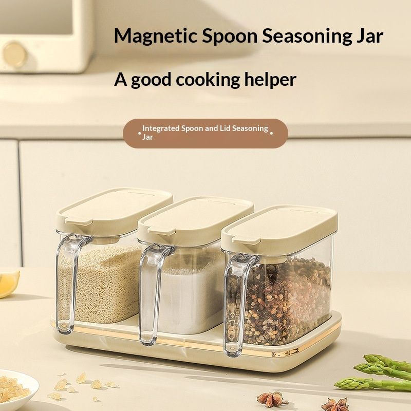 Household Food-grade Seasoning Jar With A Spoon
