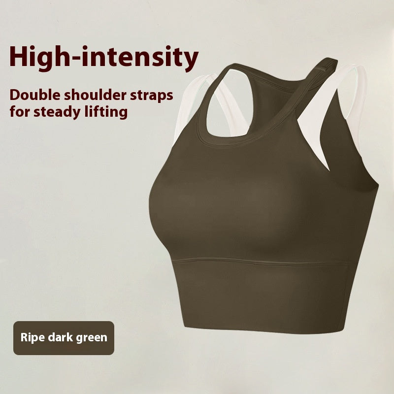 High Strength Double Width Strap Bra Running Shockproof Yoga Workout Beauty Back Vest