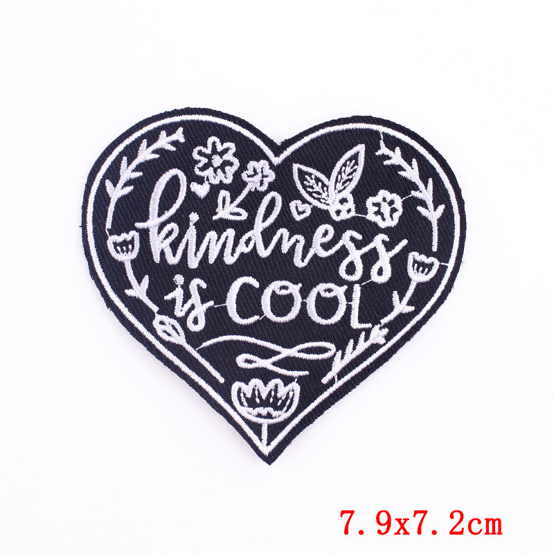 Cartoon Letter Fabric Patches With Computer Embroidery