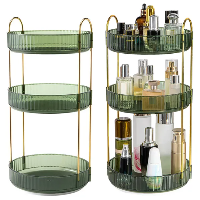 3 Layer Rotating Makeup Organizer