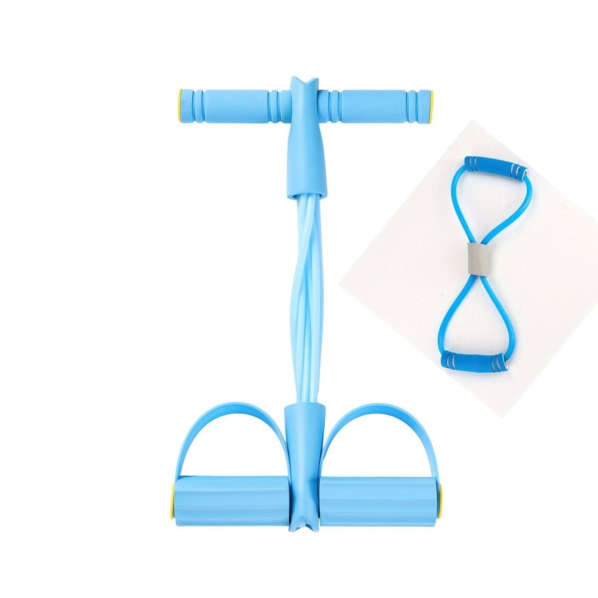 Multi-Function Tension Rope 6Tube Gym Fitness Foot Pedal Exerciser Pull Band