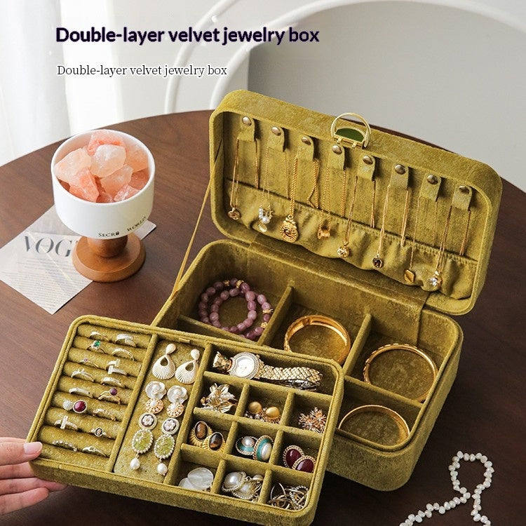 High-end Exquisite Large-capacity Gold Jewelry Box For Necklaces And Accessories