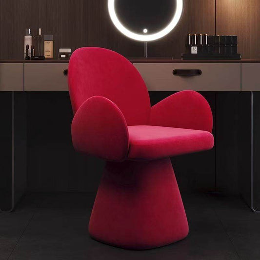 Light Luxury Makeup Stool, Bedroom Dressing Stool, Designer Chair, Ladies' Dressing Table Rotating Chair, Red Style Nail Salon Specific Rotating Chair