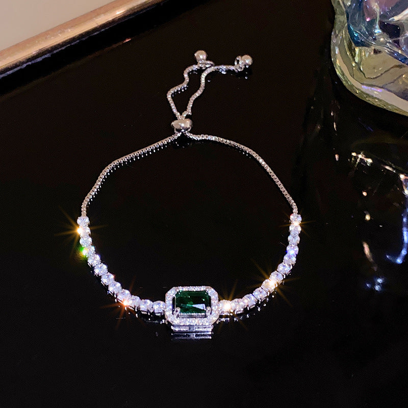 18K Real Gold Plated Oval Zirconia Clasp Bracelet Gift Box Included Vintage Bangle Perfect Present