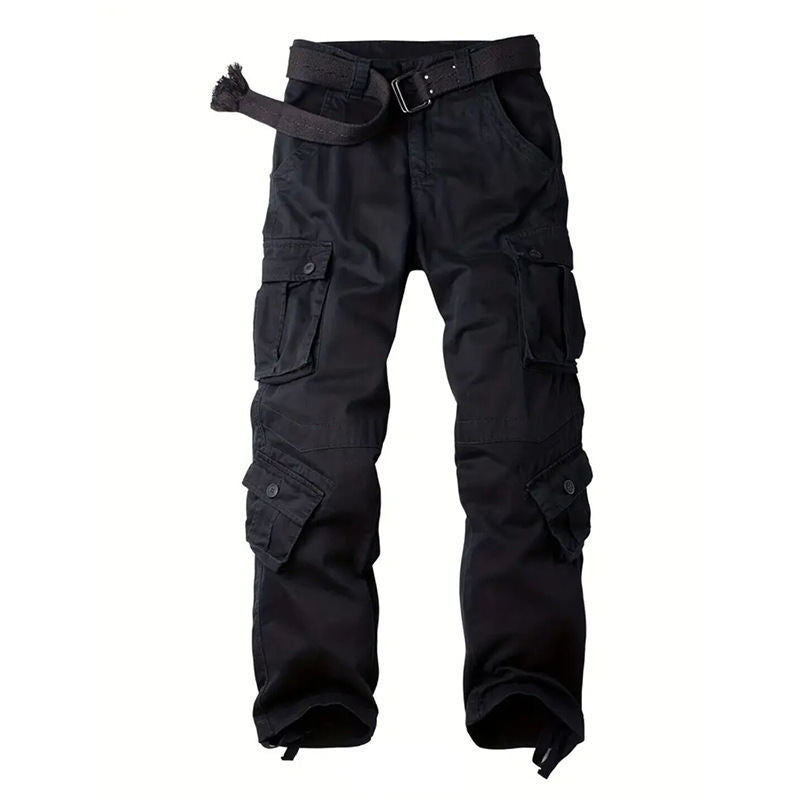 Men's Cargo Pants 3D Multi Pockets Loose Straight Leg Work Pants Wear Resistant Outdoor Casual Hiking Trousers Plus Size