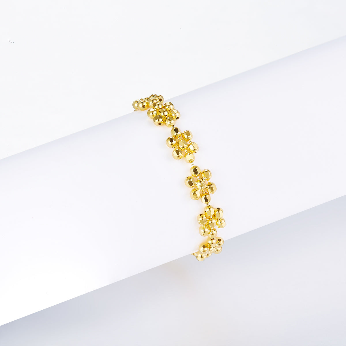 S925 Sterling Silver Flower Ring 0.7g Lightweight 14-21mm Adjustable Clover Design Platinum Gold Rose Gold Plated Gift Box