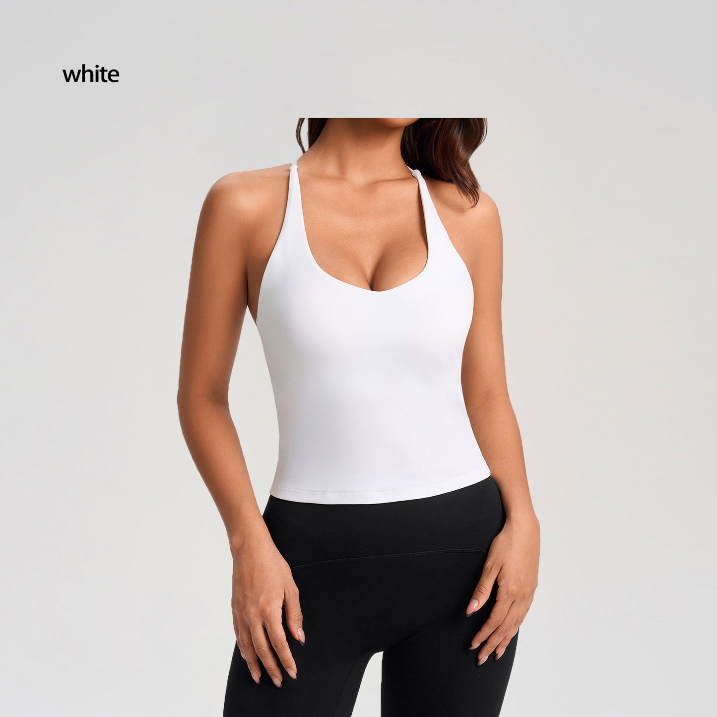 European And American Cross Beautiful Back Yoga Vest Push Up Breast Revealing Fitness Underwear With Breast Pad Yoga Top For Women