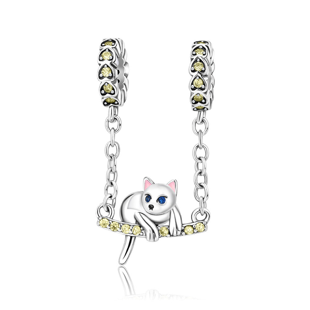 Silver-plated DIY Motherly Love Auspicious Elephant Bead Bracelet Accessories