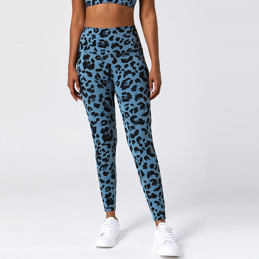 Women's New Leopard Print Yoga Pants High Waist Tight