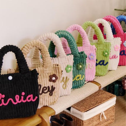 Personalized Hand-embroidered Name Cross-body Bag